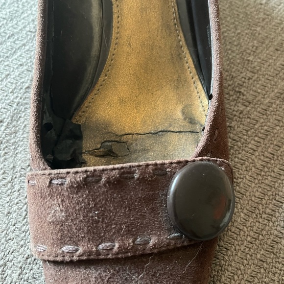 Franco Sarto short heels in rich brown suede - Picture 5 of 5